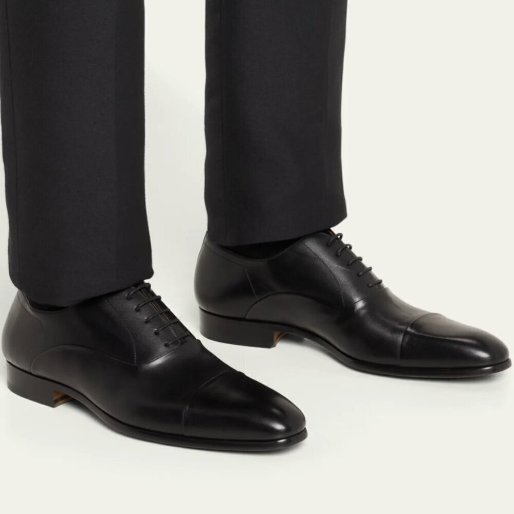 Magnanni Men's Segovia Cap-Toe Leather Oxfords, size 11M